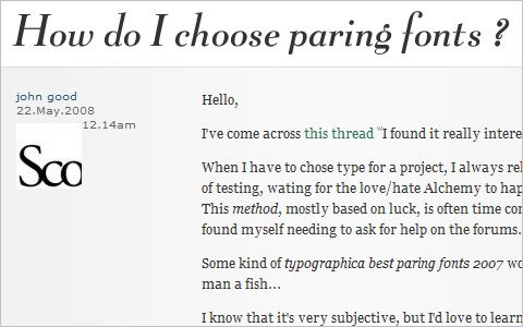 Useful Typography Resources - How do I choose paring fonts ?
