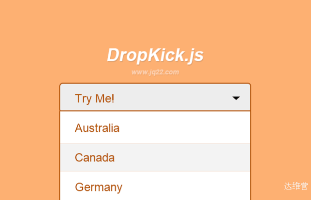 jQuery自定义拉下拉菜单插件dropkick.js