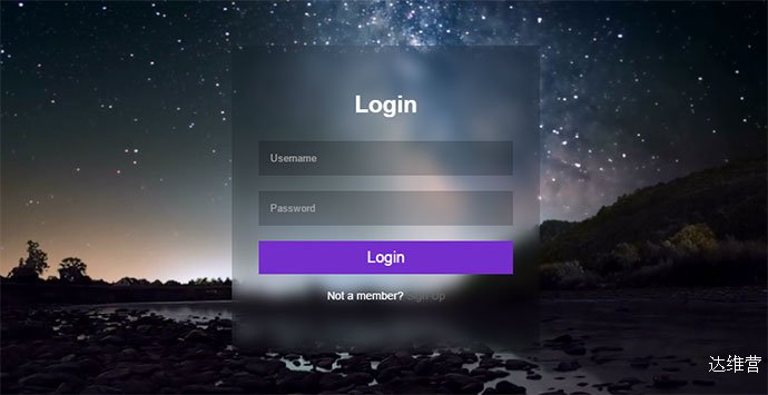Pure CSS Blurred Video Background Login Box