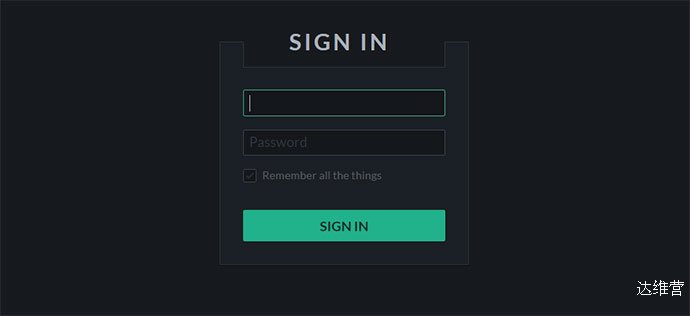 interesting sign in form