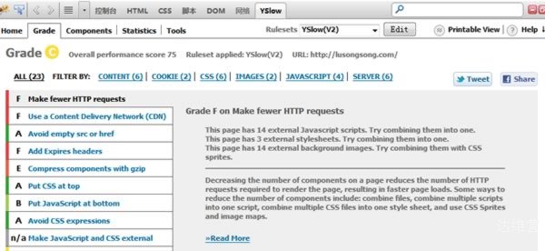 网站性能工具Yslow的使用方法 免费资源 第2张